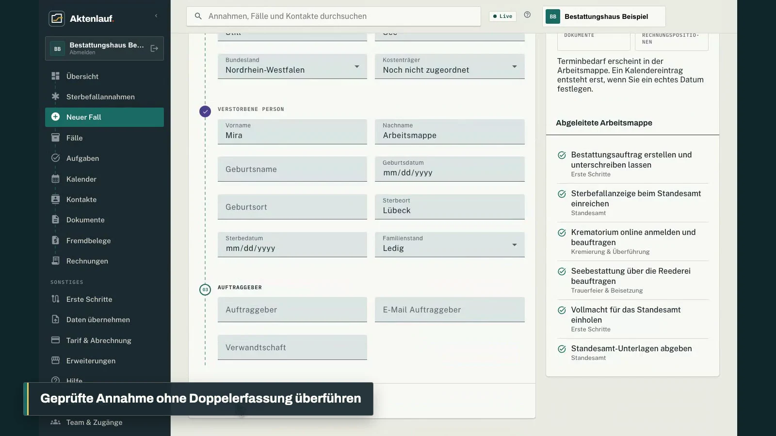 Vorschau des Tutorials Vom Erstkontakt zur Fallakte