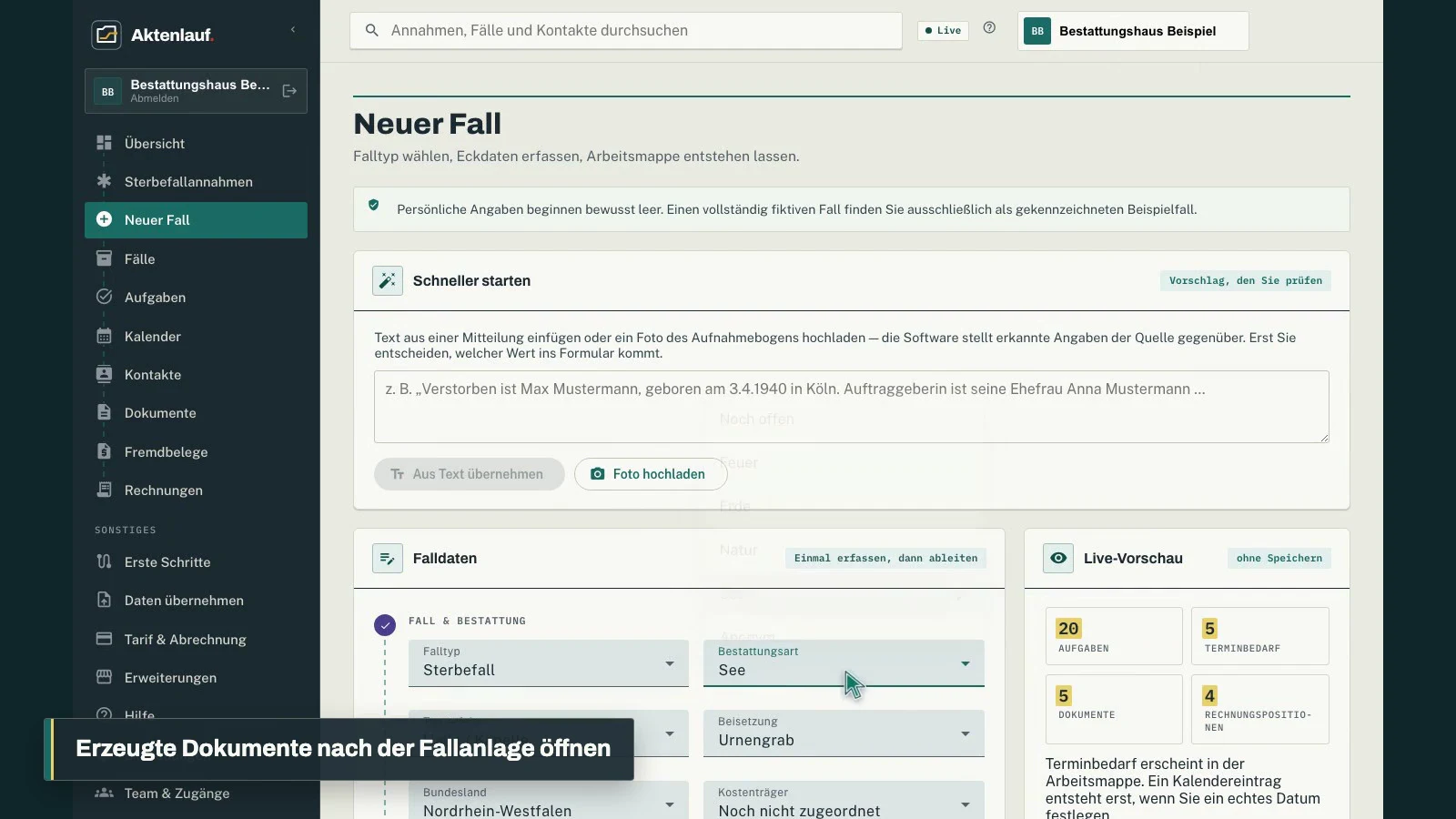Vorschau des Tutorials Dokumente und Nachweise im Kern bearbeiten